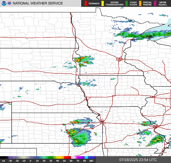 Weather radar map